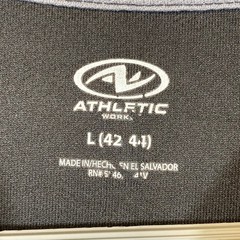 Athletic Works Mens DriWorks Performance Tee Black Short Sleeve Size L 42-44