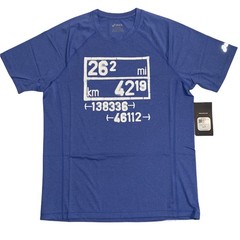 Asics Mens Small Short Sleeve Blue Equation Tech Tee Shirt MR2251-8107 NWT