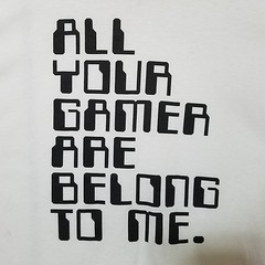 Windows Raise Your Game T Shirt All Your Gamer Are Belong XL White Red Ringer