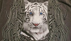 Vintage 90s Animal Planet White Tiger Nature T Shirt Large