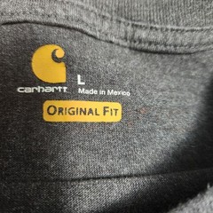 Carhartt Shirt Men Large K231 Long Sleeve Spellout Workwear Blue Collar Gray
