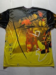 VINTAGE No Boundaries SPEED DEMON Japanese Samurai Flames AoP T-Shirt Sz Large