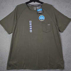 DICKIES Fast Dry SHIRT Mens 2XL XXL Green OUTDOORS Sweat Wicking Cooling NWT