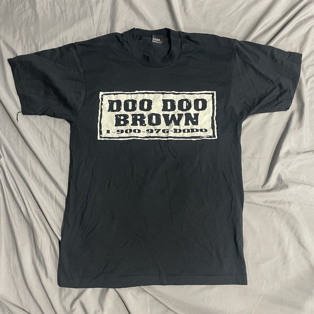 Vintage 90s Doo Doo Brown T Shirt Size L Baltimore City Club Music Made In USA
