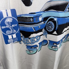 Shelby Ford Mustang Cut Off Shirt Sleeveless Muscle Graphic Tees GT 350 SZ L