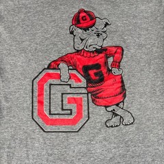 Vintage Brand Georgia Bulldogs T-Shirt Mens L Gray Mascot Graphic Tri-Blend Tee