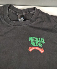 Vintage Michael Shea’s Irish Amber Pub Style Lager Black Single Stitch Shirt XL