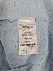 CARHARTT Short Sleeve Loose Fit T-Shirt Blue Flecked Patch Pocket Men’s Large