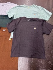 Lot Of 7 Carhartt Pocket T-Shirts Mens Large Loose Fit Mixed Colors Workwear