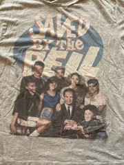 Saved By The Bell T Shirt Mens Large L Gray Retro 90s TV Show Cast Photo Graphic