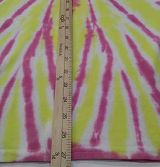 New Tie Dye Men’s T-Shirt Yellow Pink Adult Medium Multicolor Summer Spider