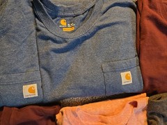 Carhartt T-Shirt Lot Of 7 Original Fit & loose Fit Size XL TALL W/Pockets