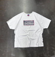 Champion Biblical Last Supper Graphic Shirt Mens XL White Jesus Hebrew Text Tee