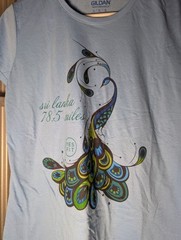 Sri Lanka 78.5 Miles Yes Fit Race T-Shirt Women’s Large Blue T-Shirt Peacock