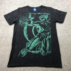 Green Lantern Shirt Mens 2XL Black DC Comics Superhero Graphic Tee Cement Power