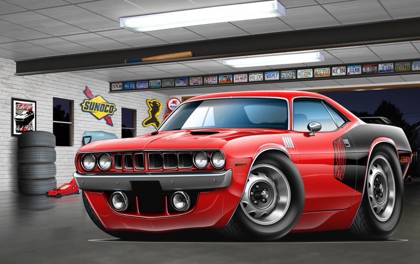 1971 Plymouth Cuda 340 Muscle Car Art Print NEW