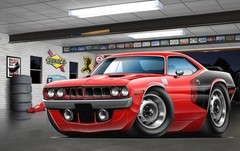 1971 Plymouth Cuda 340 Muscle Car Art Print NEW