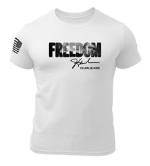 Freedom Charlie Kirk Memorial Shirt 100% Cotton