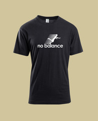 UNISEX MEN WOMENS TEE TSHIRT NO BALANCE FALL OVER RUNING GIFT EXERCISE OUTDOORS
