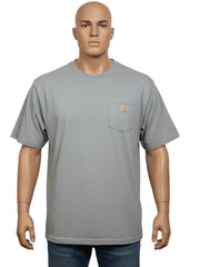 Carhartt K87 2XL Loose Fit CT Tractor Back Print Farm Tee Gray Pocket T-Shirt