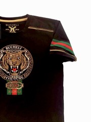 Men’s Bucheli T Shirt,Italian Style,Cotton,Slim Fit,Stretch M…..A4.M