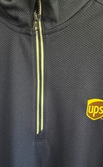 United Parcel Service UPS Men’s Sport-Tek Long Sleeve Blue Pullover 1/4 Zip LG