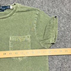 Polo Ralph Lauren T-Shirt Men M Green Custom Slim Fit Jersey Pocket Short Sleeve