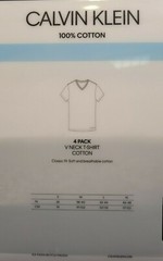 Calvin Klein 4 V-Neck Classic Fit T-Shirts M Black White Gray Cotton SHIPS FREE!