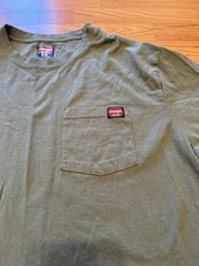 Wrangler Workwear T Shirt Men’s XL Olive Green Short Sleeve Pocket Tee