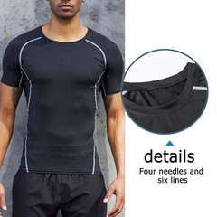US Mens Breathable T Shirt Cool Dry Sports Running Performance Wicking Gym Top