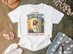 I Saw That Funny Jesus Shirt, Christian Meme Tee, 90s Faith Shirt