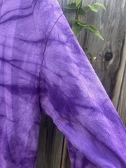 Colortone Men’s Purple Spiral Tie Dye Long Sleeve Cotton Tee Shirt Size 3XL
