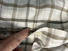 Quiksilver Thrashed Surf Plaid shirt Y2K Distresses Grey vintage 90s XL/TG