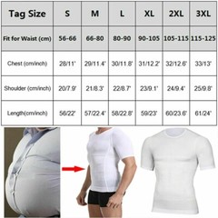 Gynecomastia Men’s Slimming Shaper Shirt Abs Abdomen Slim Compression Shapewear