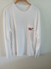Vineyard Vines Mens Long Sleeve Cotton Football Tee Shirt Sz M EUC