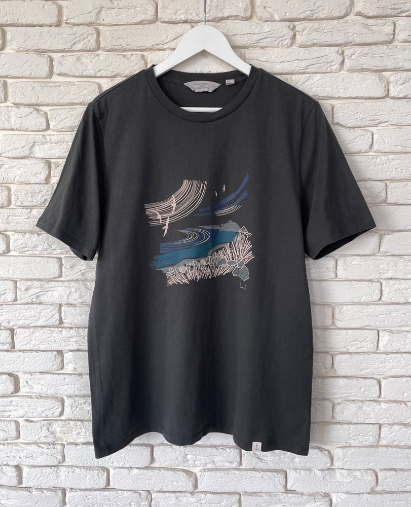 Seasalt Cornwall Organic Cotton Print Tee Shirt Men’s Size L