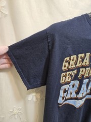 Gildan Mens Large Navy Blue Top Novelty Fathers Day Tribute Family Fits Like Med
