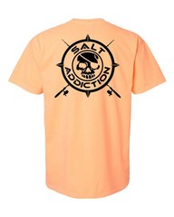 Salt Addiction Nautical Compass Fishing Short Sleeve T Shirt ocean
