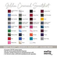 🔥Gildan Heavy Blend Sweatshirt Plain Crewneck Long Sleeve Blank Sweatshirt G180