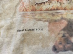 VTG 90s Liquid Blue Lion All Over Print SZ L Rare 1997 AOP Single Stitch Safari
