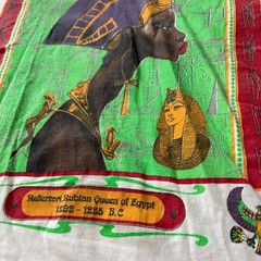 Beautiful Black Woman Nefertiti Egypt Shirt Vintage Colorful Single Stitch XL