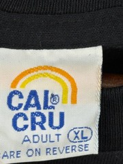 VTG Cal Cru T-Shirt Mens XL Black Desert Sunset Wolf Cactus Graphic Habitat XCIV