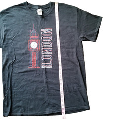 Travel Graphic T-Shirt Large Black Vacation London Big Ben Landmark Souvenir