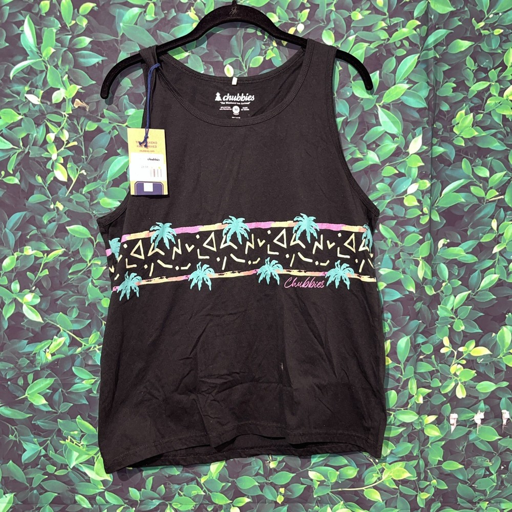 Size M- Chubbies Simply Saturday Black Tank Men’s