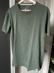 Free Planet Organic Cotton Green Men’s L Crew Neck Short Sleeve Eco Tee