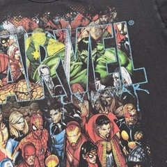 Vintage Marvel Mad Engine Shirt Mens 2XL Black Fade Comic Hero Villain