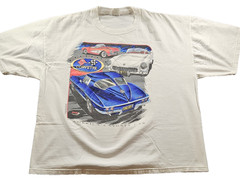 Vintage Jerzees Chevrolet Graphic T-shirt Classic Corvette Sports Car Size XL