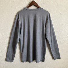 Mens M Shirt Gray Long Sleeve Sun Protection UPF 30 Beach Surf Outdoor Burnside