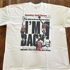 Michael Jordan ‘I’m Back’ Sunday Sun Times Anti Studios T-Shirt 3XL RARE