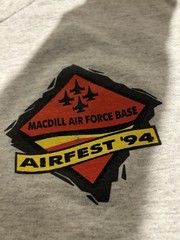 Vintage MacDill Air Force Base Shirt Mens XXL 2XL Grey Jerzees Air Fest 1994 AFB